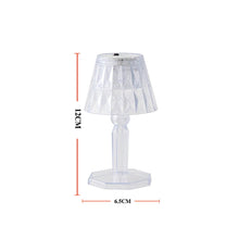 6610 2in1 Transparent Mini Crystal Table Lamp with Reflection Light 