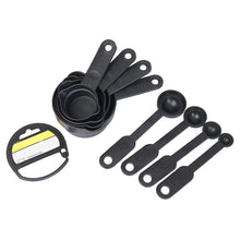 106 Plastic Measuring Cups and Spoons (8 Pcs, Black) aashopy