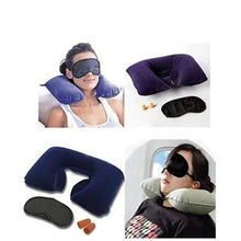 505 -3-in-1 Air Travel Kit with Pillow, Ear Buds & Eye Mask aashopy WITH BZ LOGO