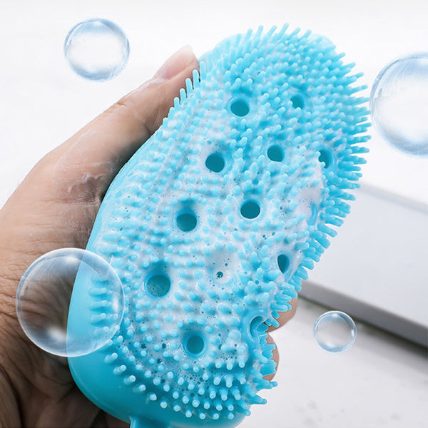 1448 Silicone Bubble Bath SPA Super Soft Body Scrubbing Brush 