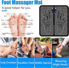 EMS Foot Massager, Electric Feet Massager, Deep Kneading Circulation Foot Booster for Feet and Legs Muscle Stimulator, Folding Portable Electric Massage Machine (Mix Design)