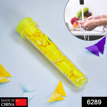 6289 Portable Hand Washing Bath Flower Shape Paper Soap Strips In Test Tube Bottle 