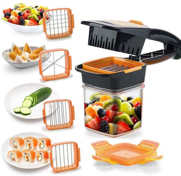 2152 Premium Vegetable Dicer Multi Chopper Set 5 in 1 Cutting Blades 