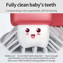 4002 U Shaped Toothbrush for Kids, 2-6 Years Kids Baby Infant Toothbrush, Food Grade Ultra Soft Silicone Brush Head 