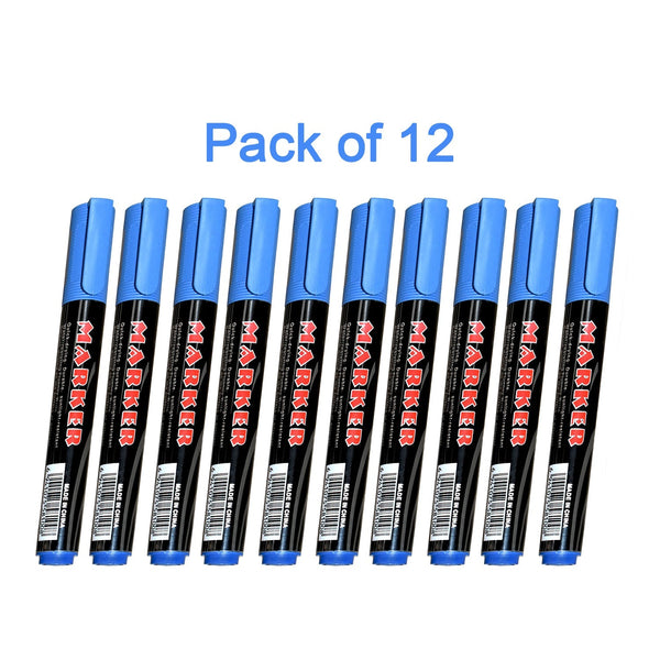 1624 Blue Permanent Markers for White Board (Pack Of 12) 